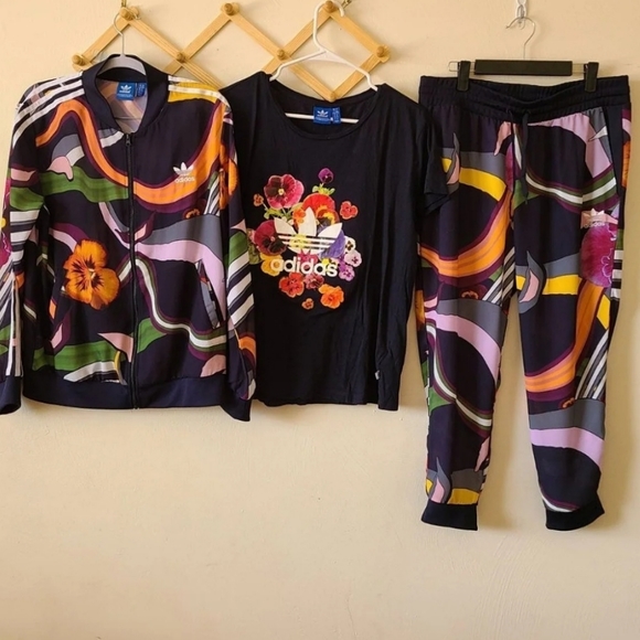 3Pc Floral Adidas Set